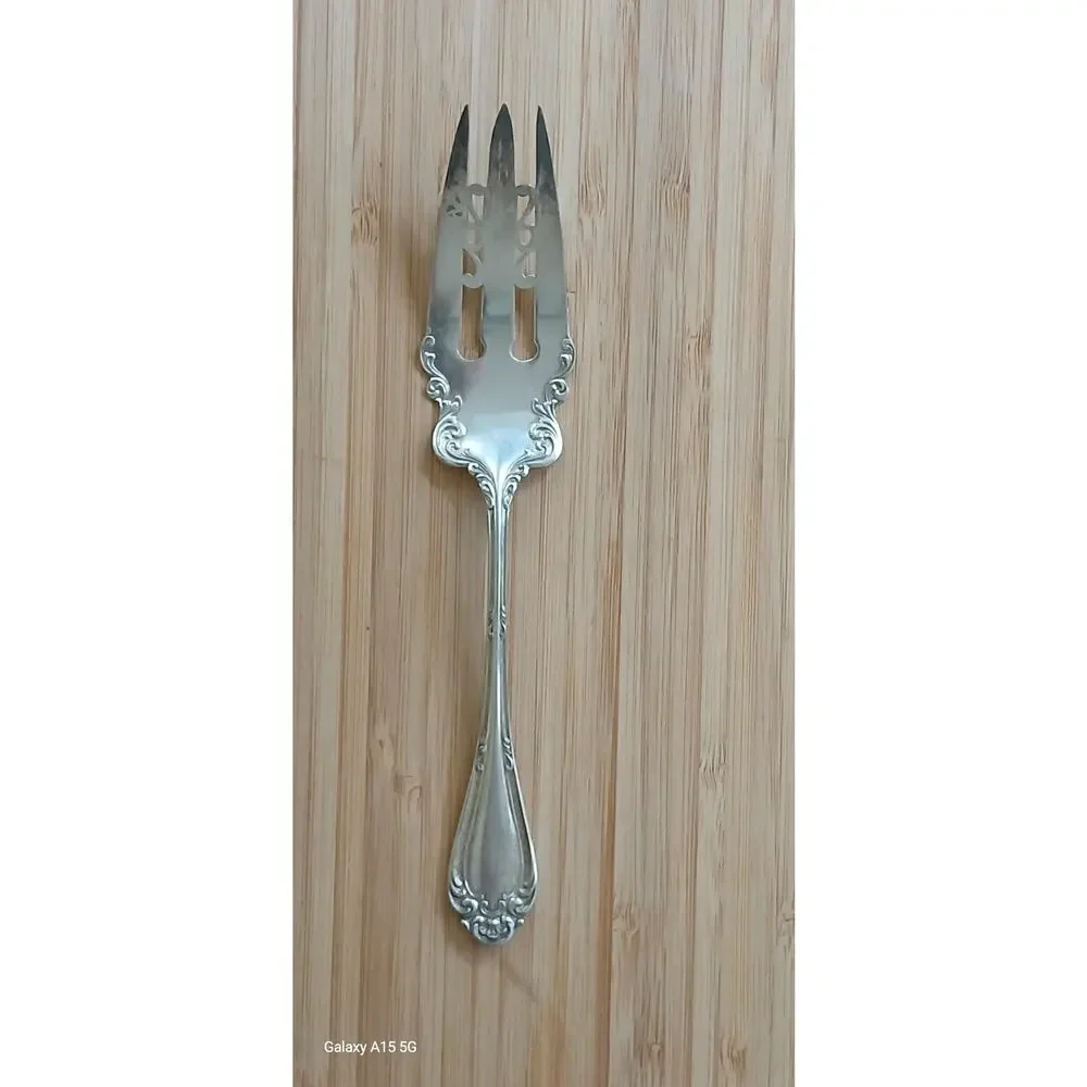Vintage cutlery Wallace Silver Plated Cake Fork, Elegant Wedding Serving Piece
